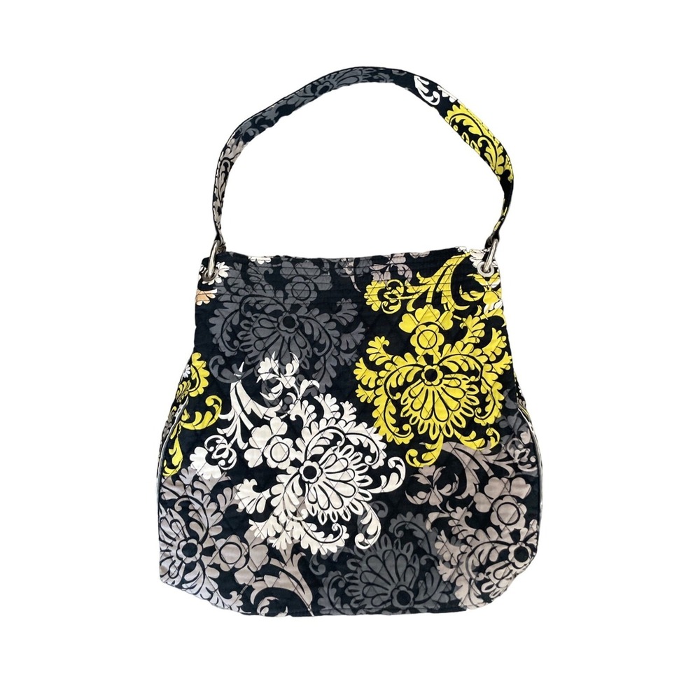Vera Bradley Floral Quilted Shoulder Bag In Yellow & Black